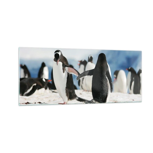 Impression sur verre - Image sur verre - Danser dans la neige - 100x40 cm