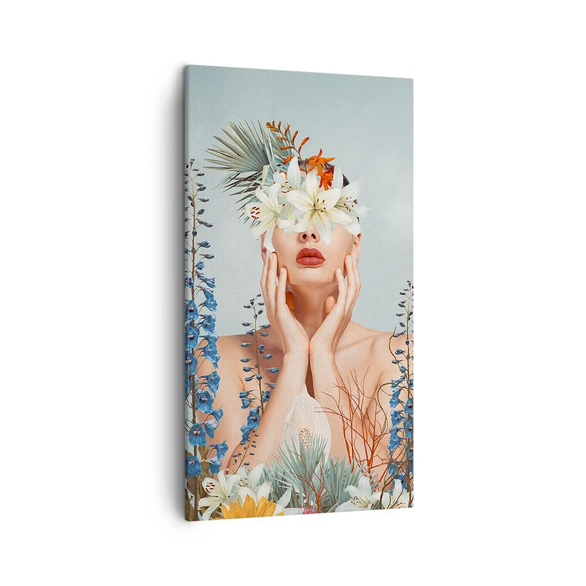 Impression sur toile - Image sur toile - Femme - fleur - 45x80 cm