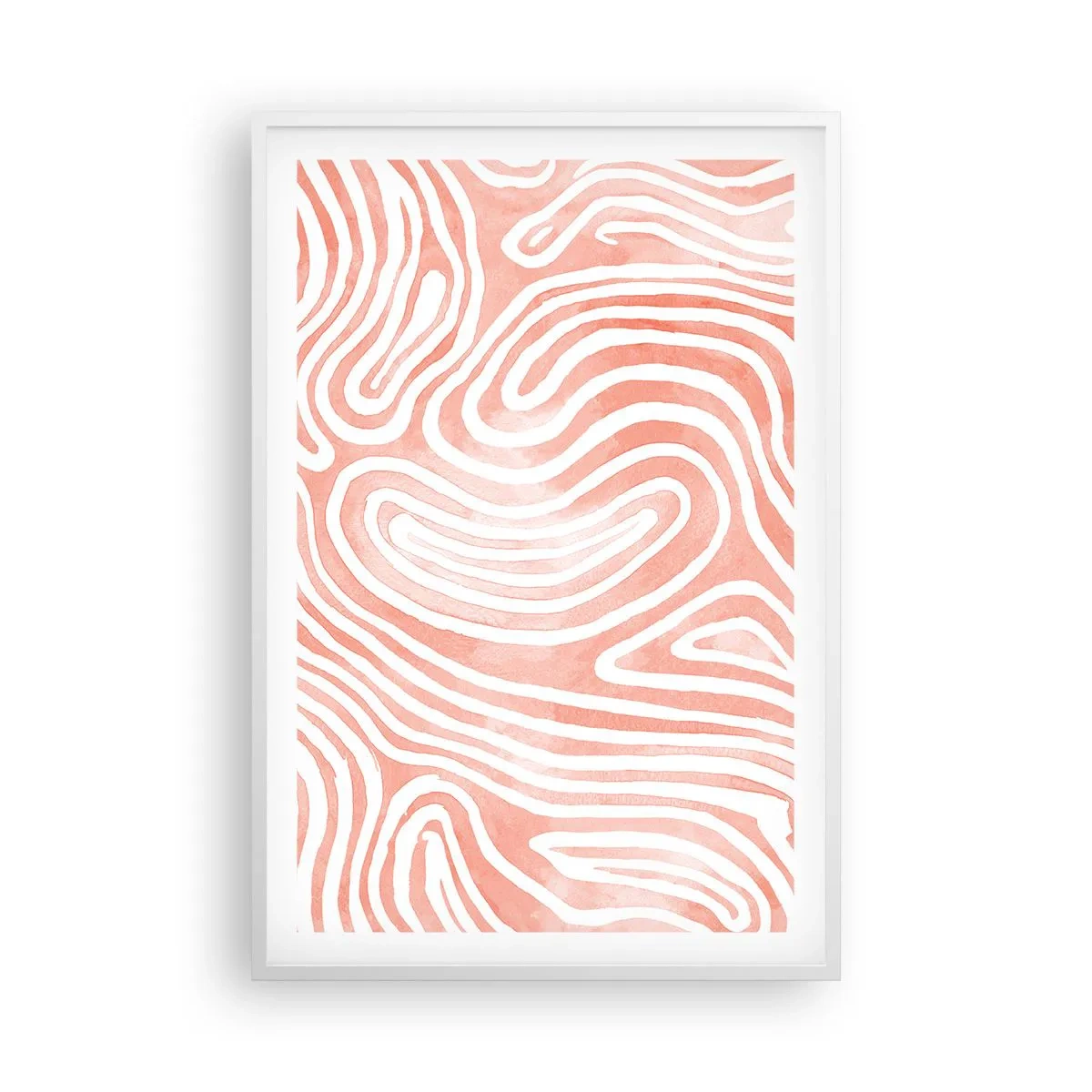 Affiche dans un cadre blanc - Poster - Dans le labyrinthe de corail - 61x91 cm