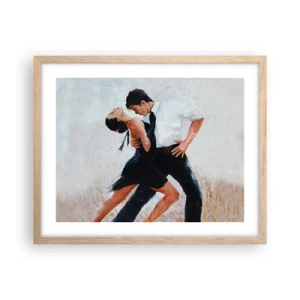 Affiche dans un chêne clair - Poster - Tango de mes rêves et pensées - 50x40 cm