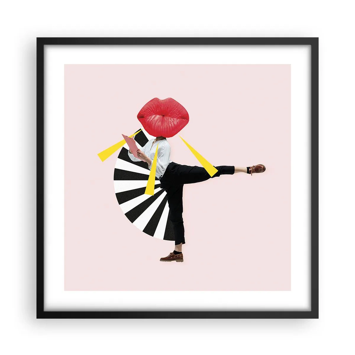 Affiche dans un cadre noir - Poster - Pop-art surréaliste - 50x50 cm