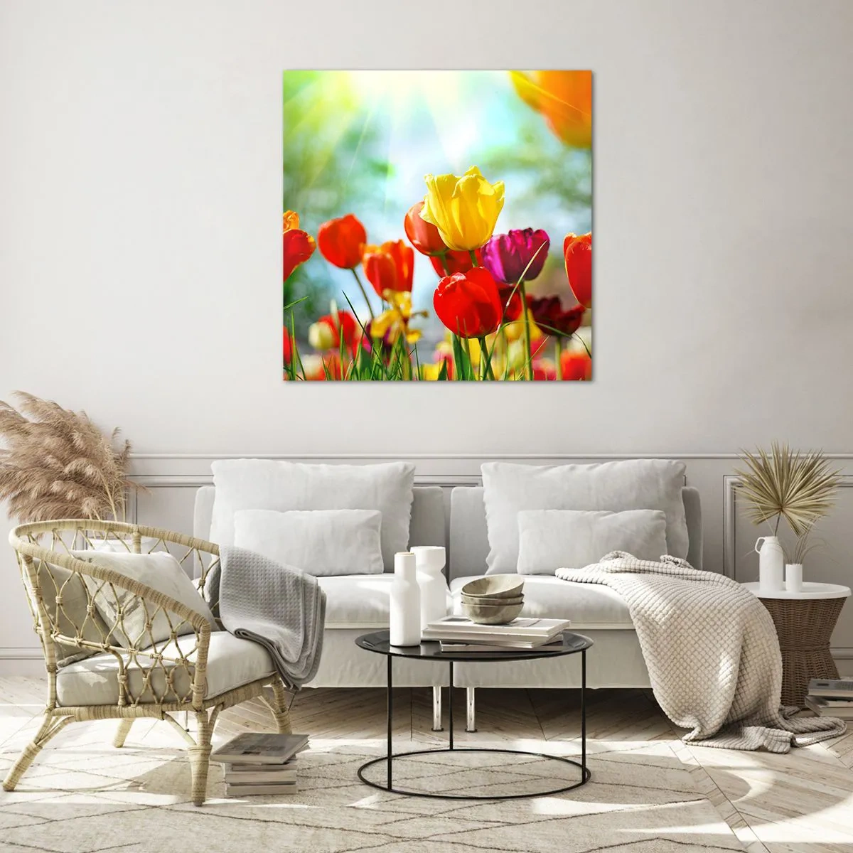 Impression sur verre - Image sur verre - Toutes les couleurs du soleil - 40x40 cm