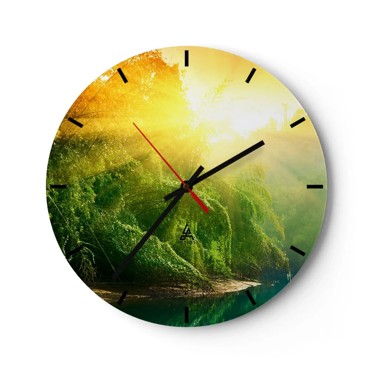 Horloge murale - Pendule murale - Se noyer au soleil et à l'ombre - 40x40 cm