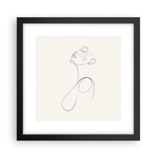 Affiche dans un cadre noir - Poster - En boucle dans les rêves - 30x30 cm