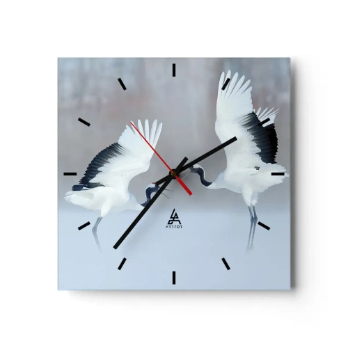 Horloge murale - Pendule murale - Danse dans le brouillard - 40x40 cm