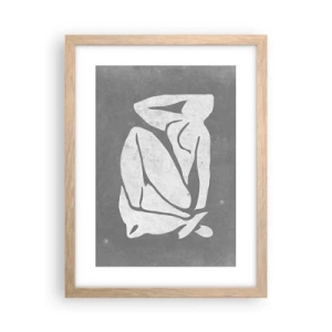 Affiche dans un chêne clair - Poster - En pensée - 30x40 cm