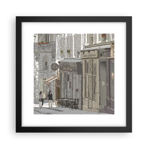 Affiche dans un cadre noir - Poster - Joie de la ville - 30x30 cm