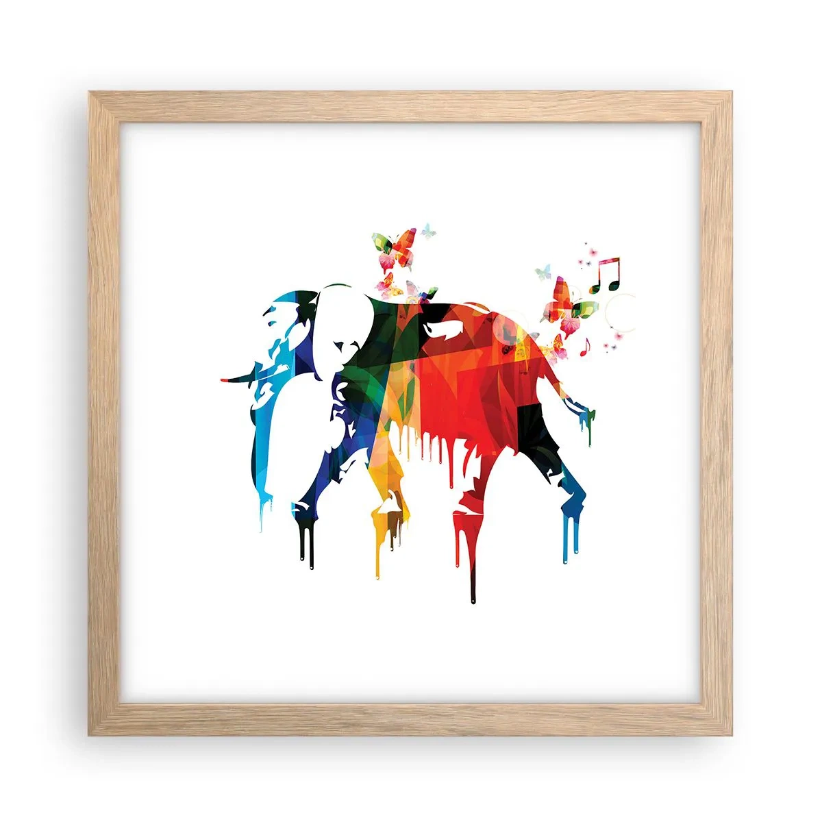 Affiche dans un chêne clair - Poster - Tout le monde peut danser - 30x30 cm