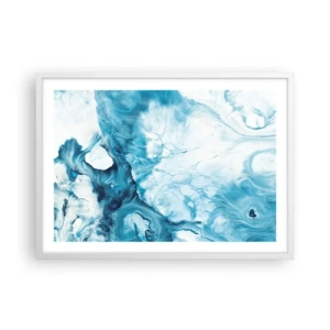 Affiche dans un cadre blanc - Poster - Concert de bleu - 70x50 cm