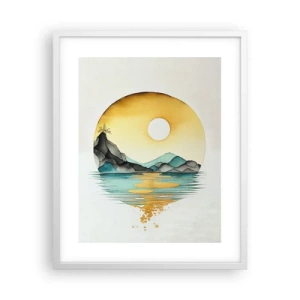 Affiche dans un cadre blanc - Poster - Dans le cercle de la beauté - 40x50 cm