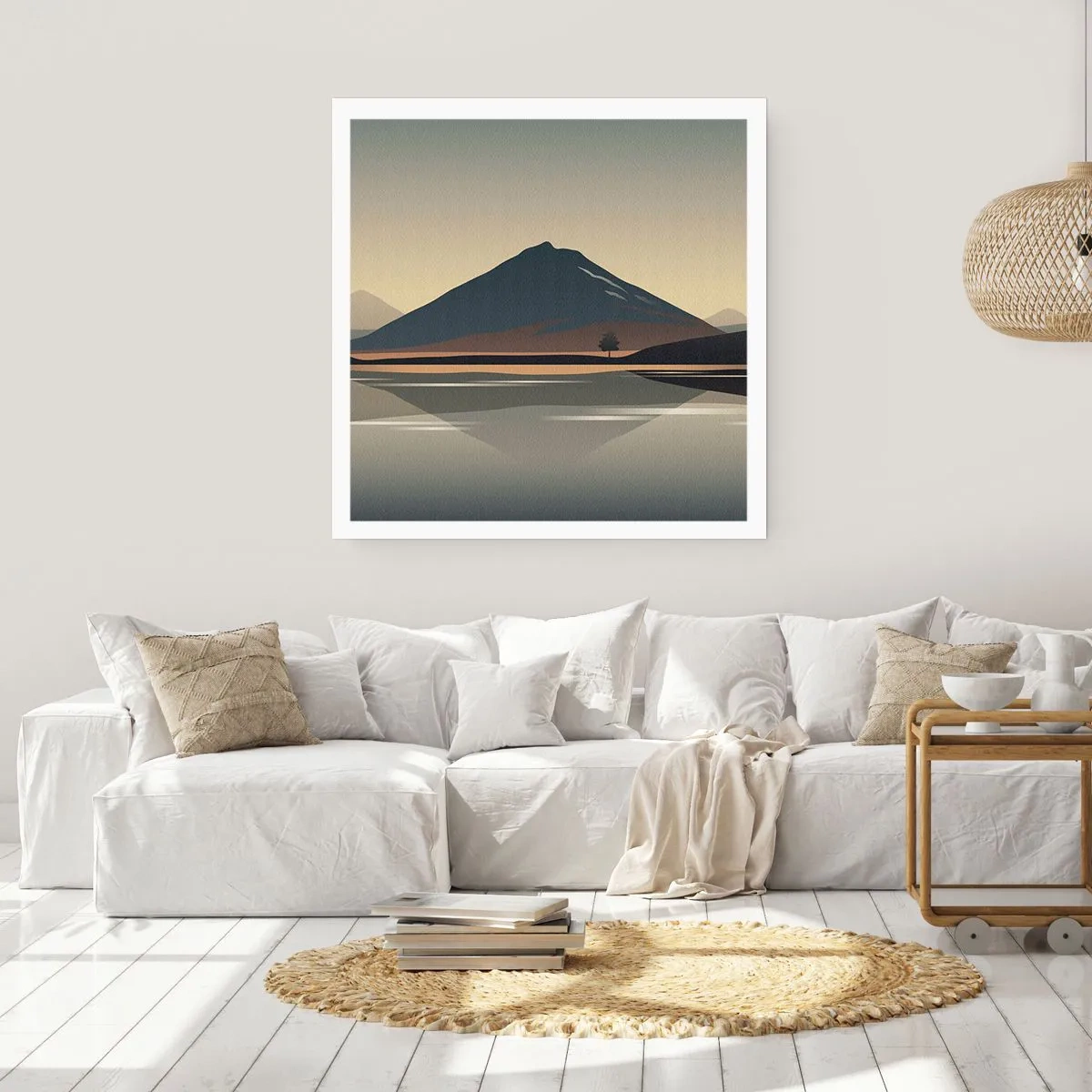 Affiche - Poster - Reflet de miroir - 60x60 cm