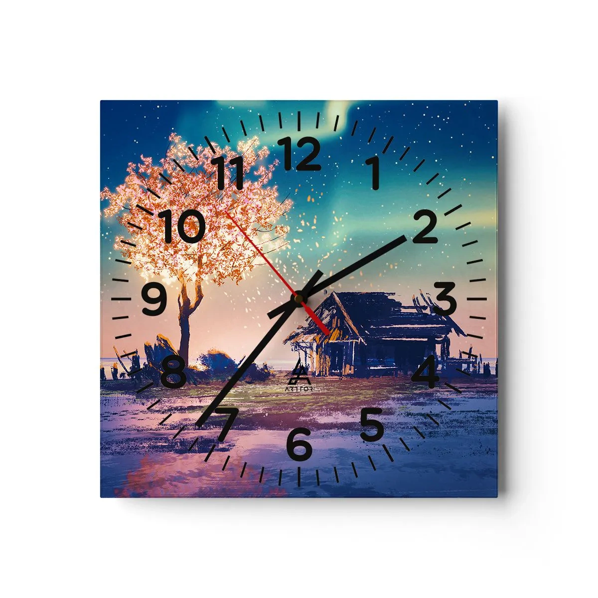Horloge murale - Pendule murale - La nature ne passe pas - 30x30 cm