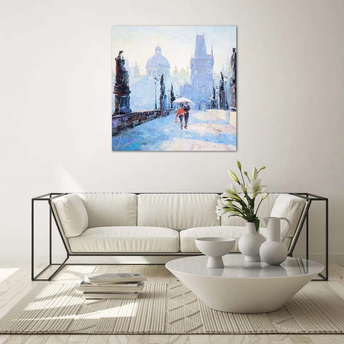 Impression sur verre - Image sur verre - La pluie a dû nous charmer - 70x70 cm