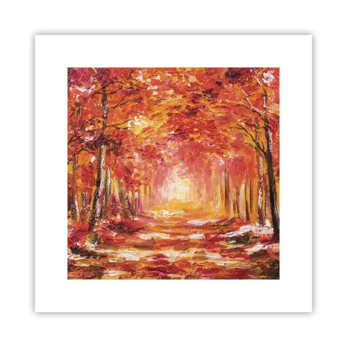 Affiche - Poster - Forêt de cuivre - 30x30 cm