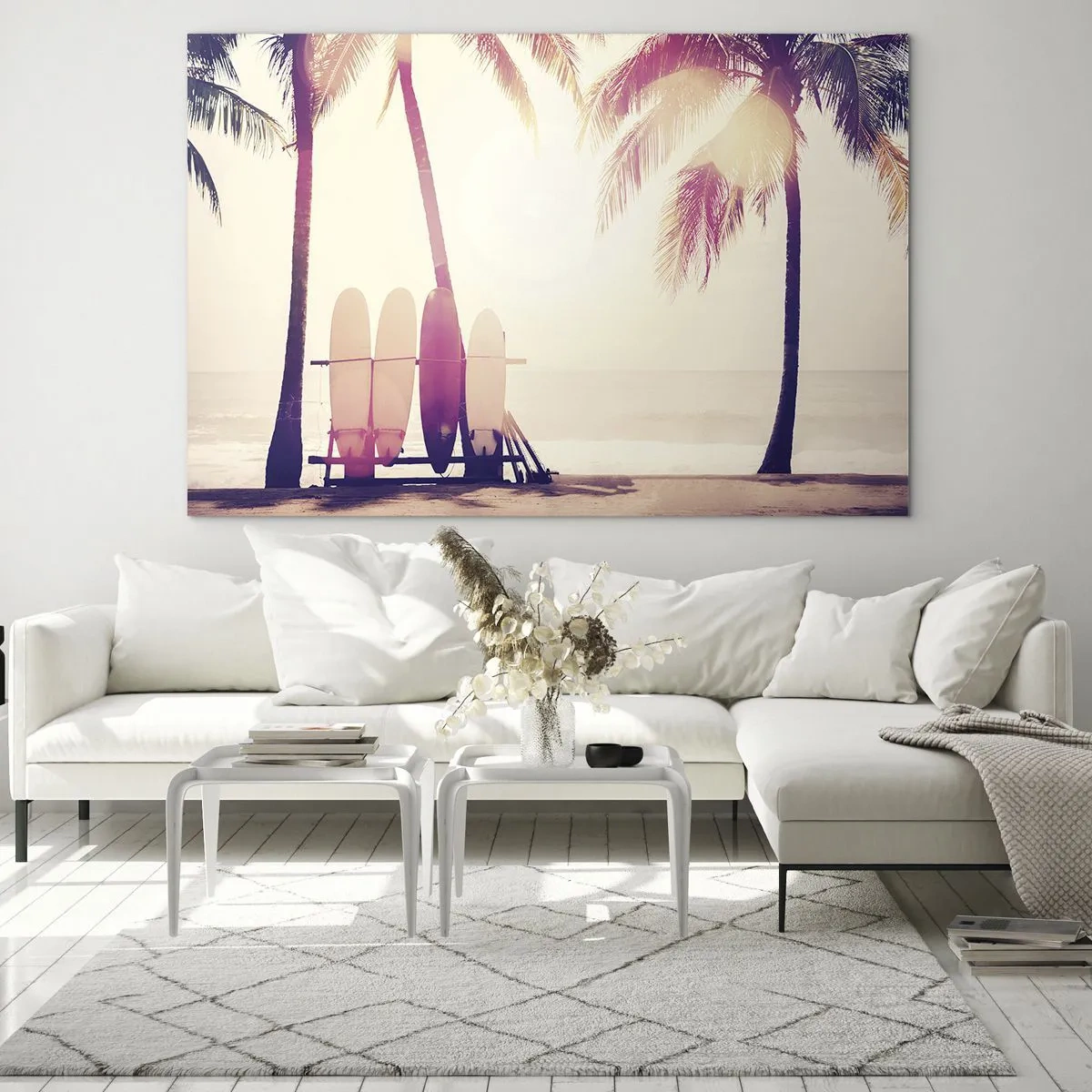 Impression sur verre - Image sur verre - Ce sera une belle journée - 120x80cm - Ca va être une journée magnifique - Décoration murale moderne pour le salon et la chambre ARTTOR