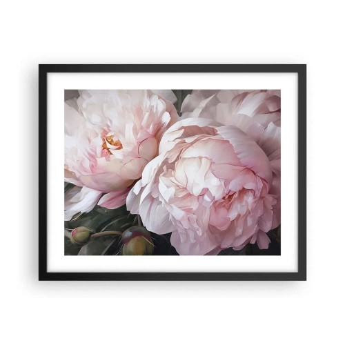 Affiche dans un cadre noir - Poster - Arrêté en pleine floraison - 50x40 cm