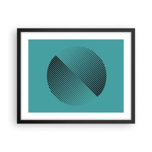 Affiche dans un cadre noir - Poster - Cercle – une variation géométrique - 50x40 cm