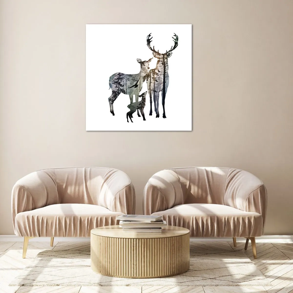 Impression sur verre - Image sur verre - Photographie de famille - 70x70 cm