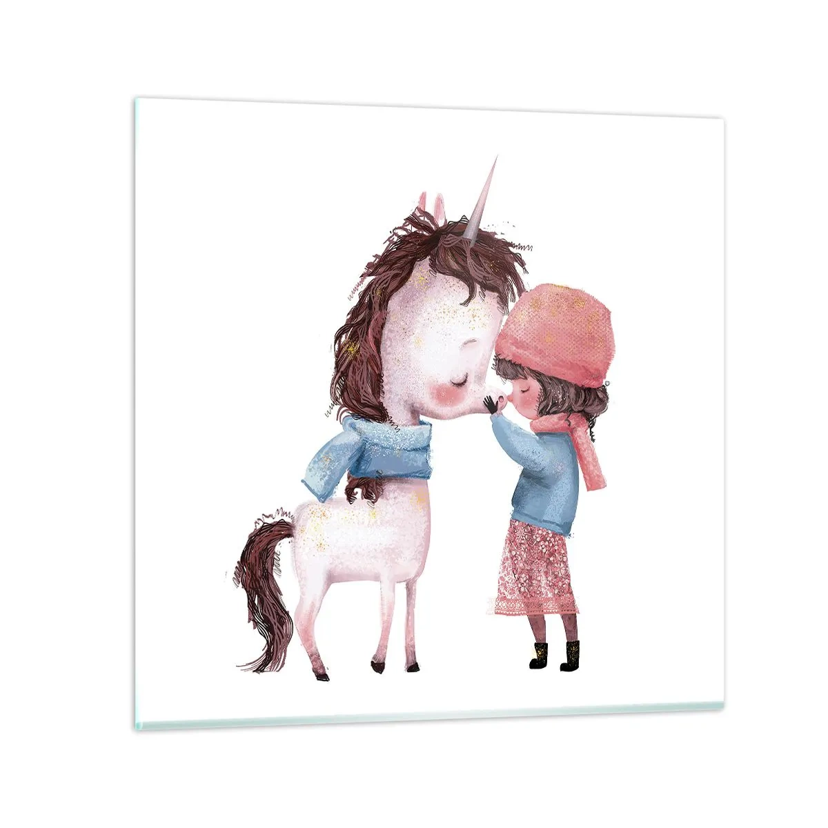 Impression sur verre - Image sur verre - Histoire d'hiver - 40x40 cm