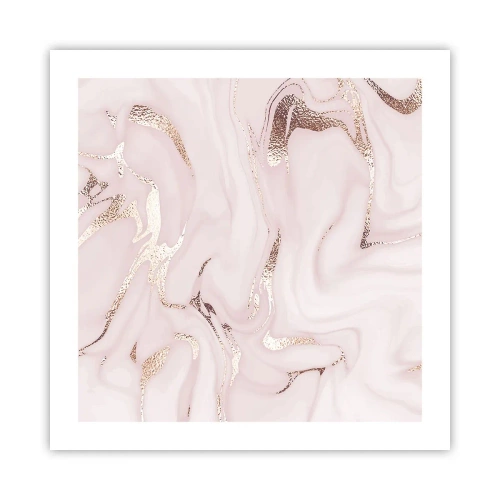 Affiche - Poster - Dans un châle rose - 50x50 cm