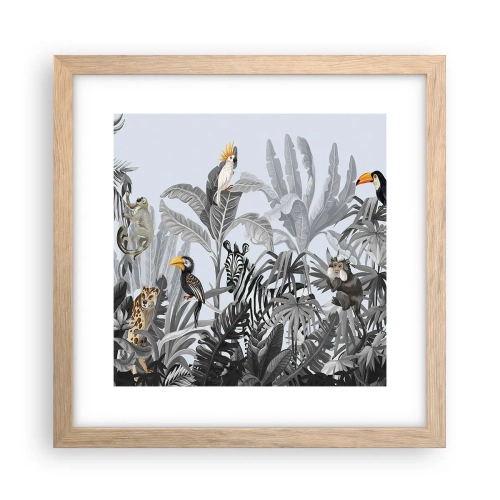 Affiche dans un chêne clair - Poster - Conte de fées africain - 30x30 cm