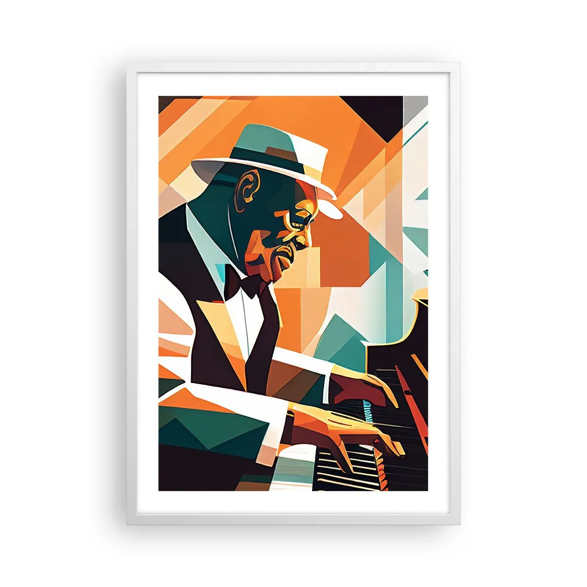 Affiche dans un cadre blanc - Poster - C’est tout le jazz - 50x70 cm