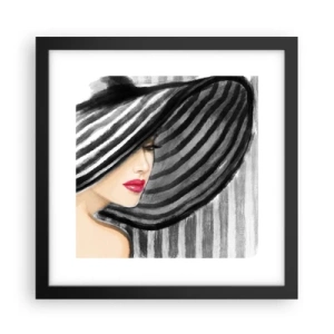 Affiche dans un cadre noir - Poster - Où te chercher ? - 30x30 cm