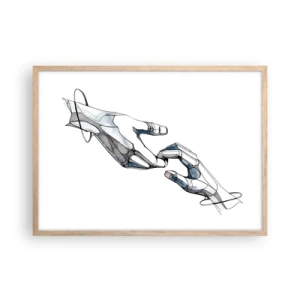 Affiche dans un chêne clair - Poster - Un bon geste - 70x50 cm