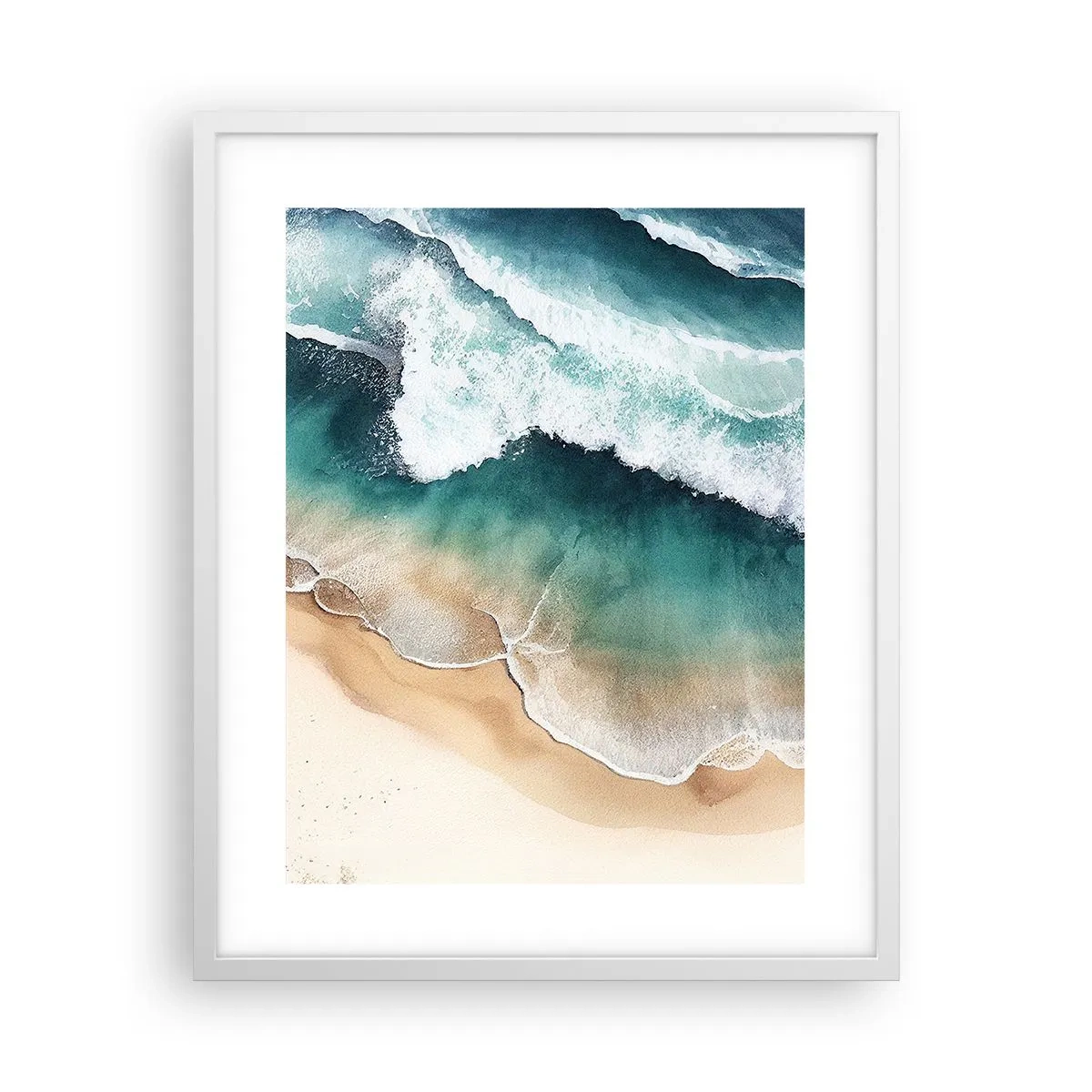 Affiche dans un cadre blanc - Poster - La rencontre éternelle - 40x50 cm