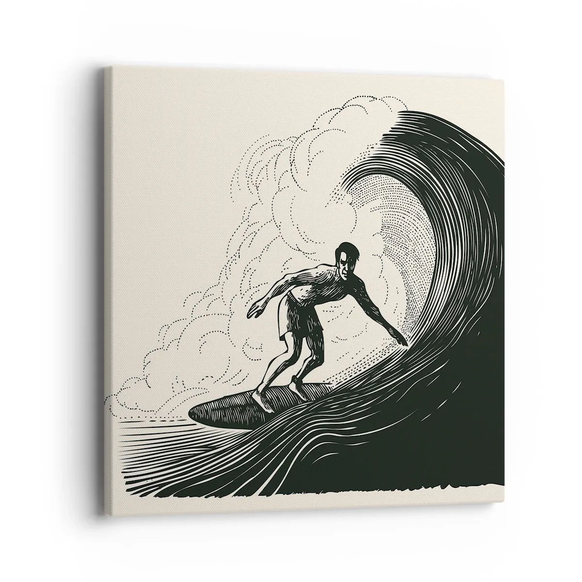 Impression sur toile - Image sur toile - Le roi de la vague - 40x40 cm
