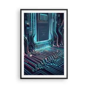 Affiche dans un cadre noir - Poster - Je pense comme ça… - 61x91 cm