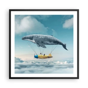 Affiche dans un cadre noir - Poster - Pourquoi pas? - 60x60 cm