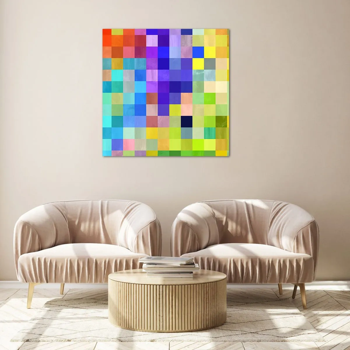 Impression sur verre - Image sur verre - Tous différents, tous égaux - 50x50 cm