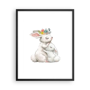 Affiche dans un cadre noir - Poster - Maman irremplaçable - 40x50 cm