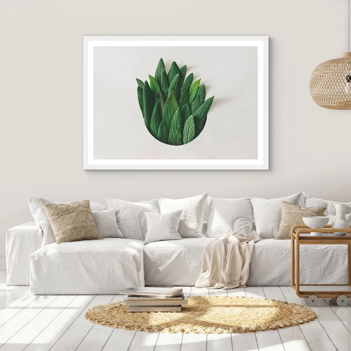 Affiche dans un cadre blanc - Poster - Curiosité sans retenue - 50x40 cm