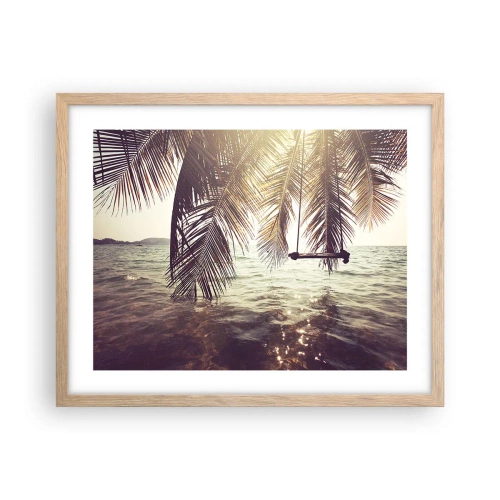 Affiche dans un chêne clair - Poster - Vous pouvez vous balancer dans les nuages ​​à volonté - 50x40 cm