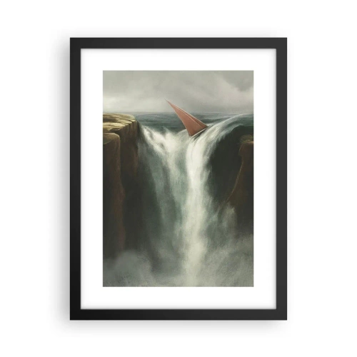 Affiche dans un cadre noir - Poster - Un avertissement de la vie - 30x40 cm