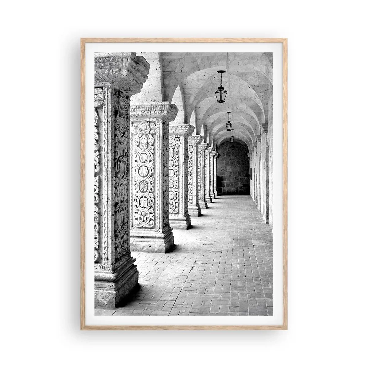 Affiche dans un chêne clair - Poster - Où cela mène-t-il…? - 70x100 cm