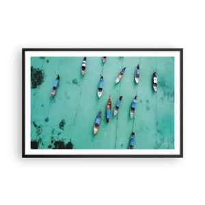 Affiche dans un cadre noir - Poster - Dans une attente jouyeuse - 91x61 cm