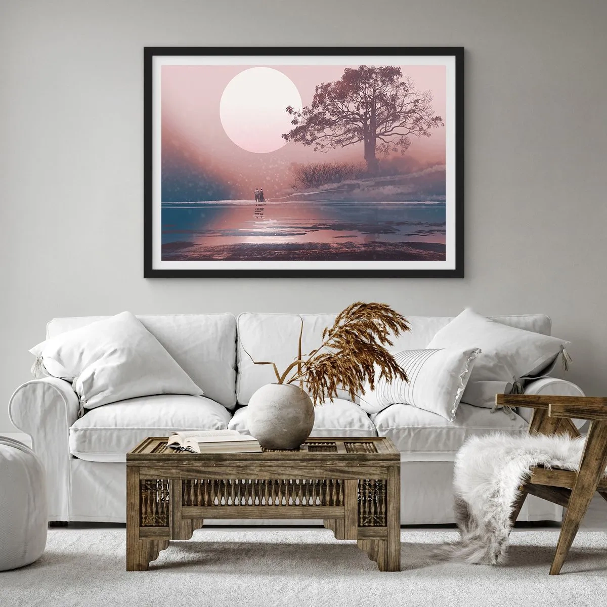 Affiche dans un cadre noir - Poster - Merveilles de la nuit - 91x61 cm