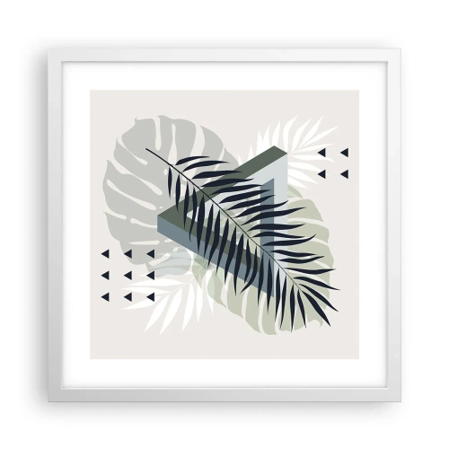Affiche dans un cadre blanc - Poster - Nature et géométrie - deux odres? - 40x40 cm