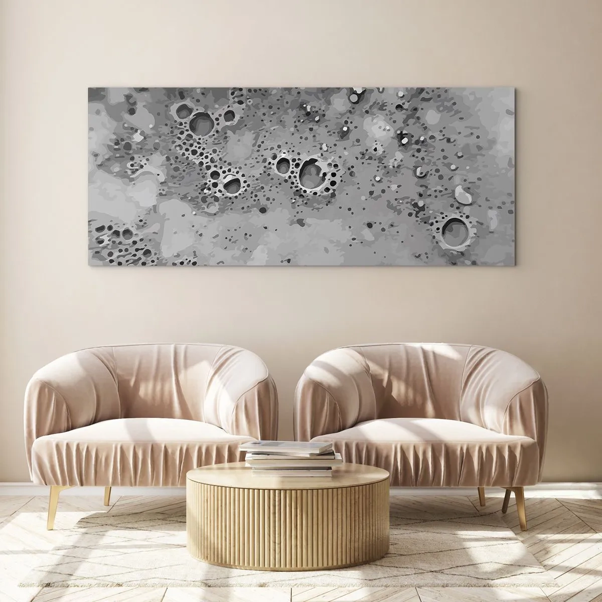 Impression sur verre - Image sur verre - Comme un paysage lunaire - 100x40 cm