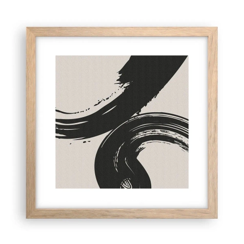 Affiche dans un chêne clair - Poster - Balayage circulaire - 30x30 cm