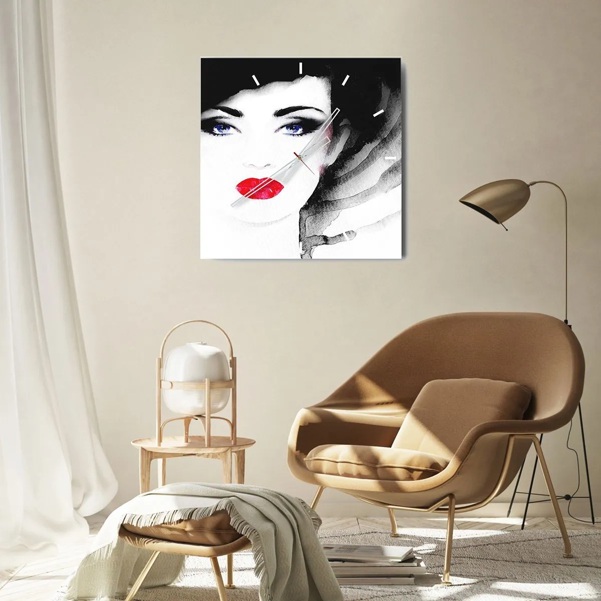 Horloge murale - Pendule murale - Elle repousse et attire - 40x40 cm