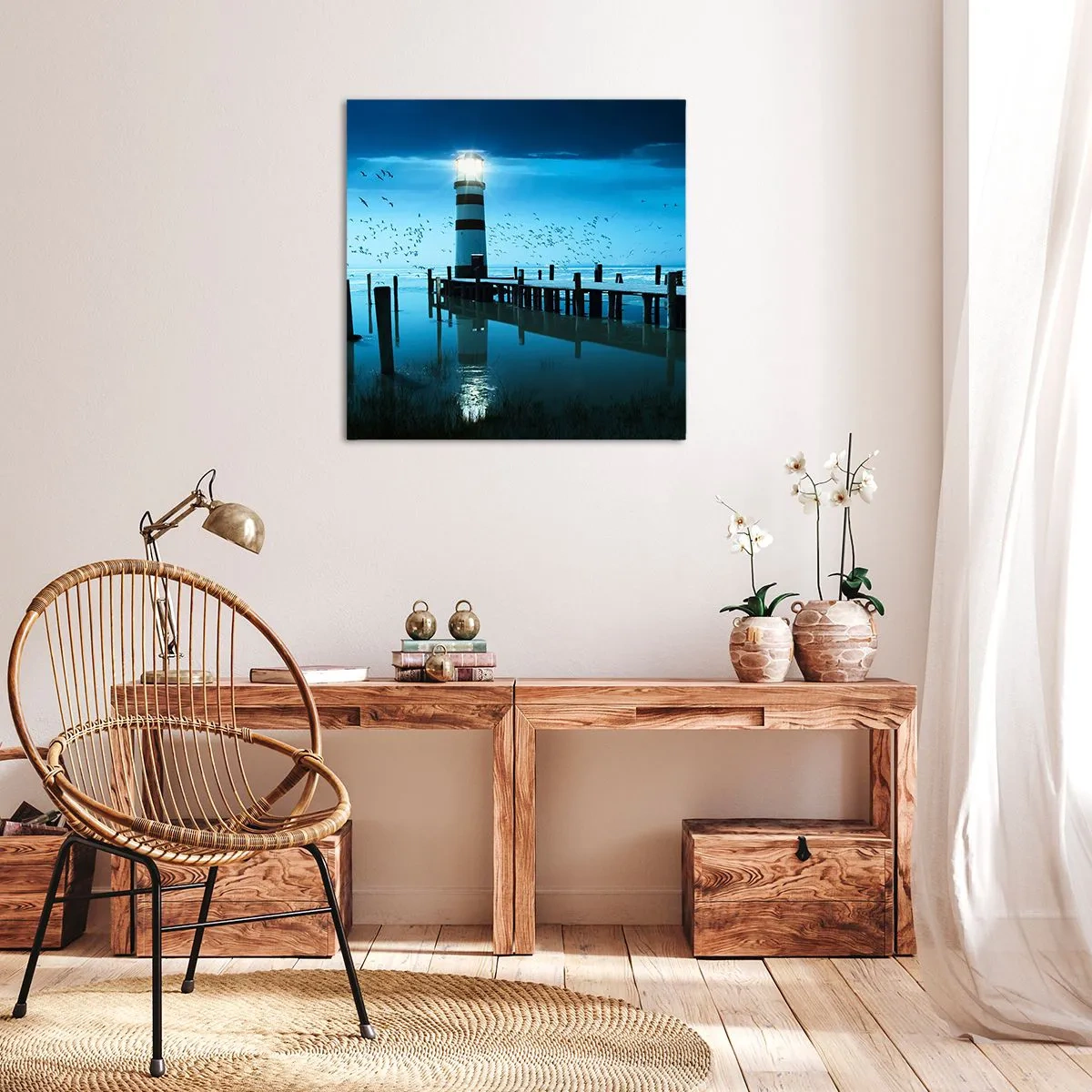 Impression sur toile - Image sur toile - Et tu n'as pas peur du noir - 60x60 cm