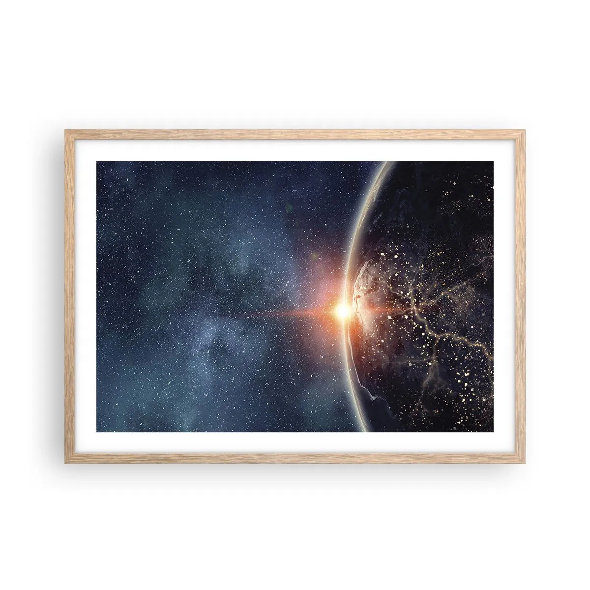 Affiche dans un chêne clair - Poster - Dans une nouvelle perspective - 70x50 cm