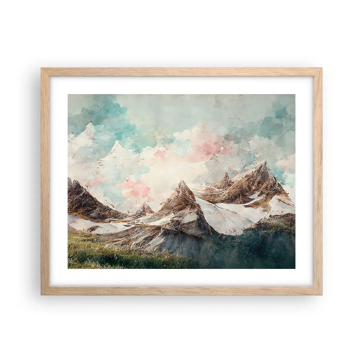 Affiche dans un chêne clair - Poster - Lames de roche - 50x40 cm