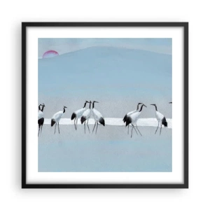 Affiche dans un cadre noir - Poster - Après une chaude journée - 50x50 cm