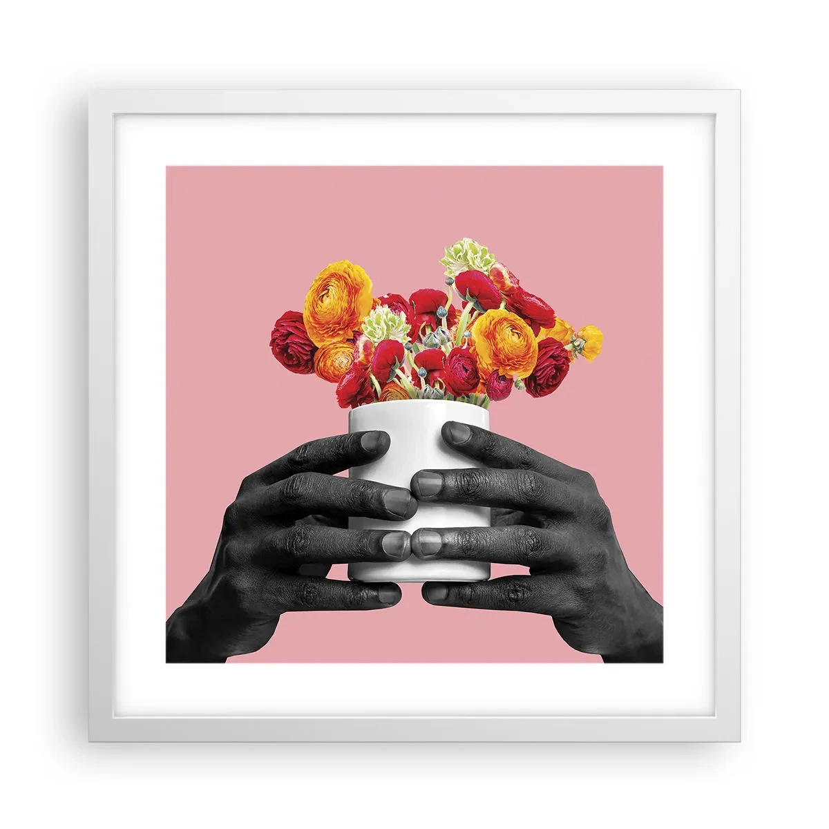 Affiche dans un cadre blanc - Poster - Apothéose de la vie - 40x40 cm