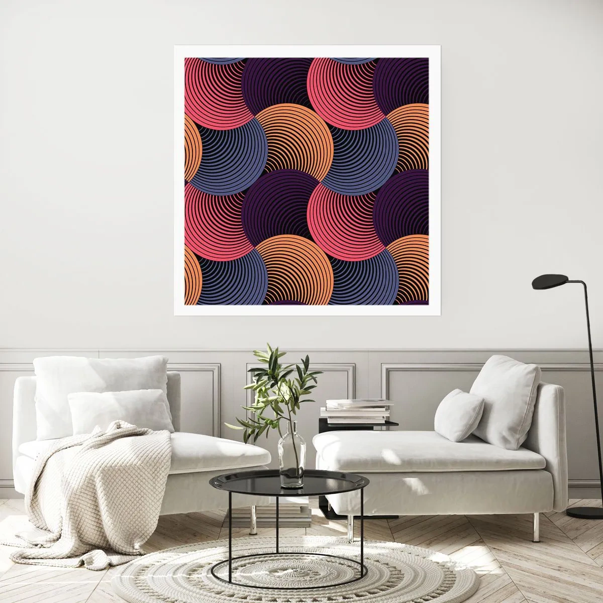 Affiche - Poster - Dans un rythme circulaire - 60x60 cm